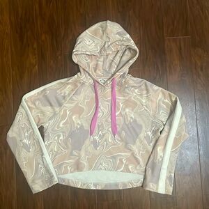 The Upside Anthro Marble Cropped Hoodie large